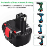 For Bosch 12V Ni-MH Rechargeable Battery PSR1200 BAT043 BAT045 Fit GSR GSB PSB 12 VE-2 Electric Drill Replacement Cell