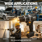 DCD791 DEWALT Compact Brushless Cordless Drill Driver, Multifunctional Rechargeable Screwdriver for Household Use