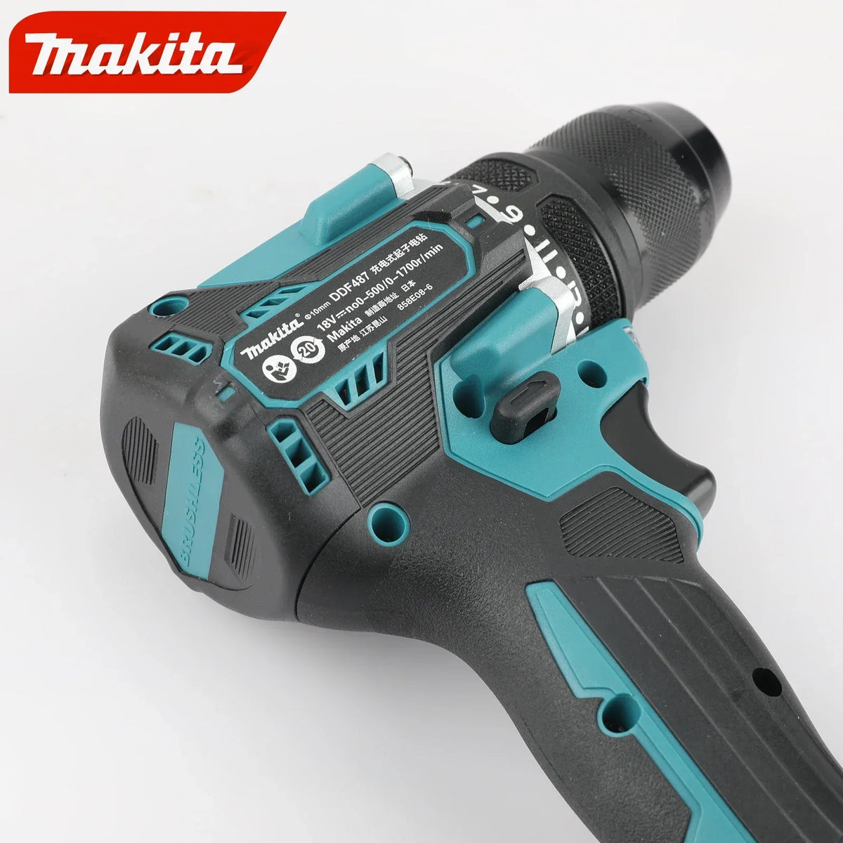 Makita New DDF487Z 18V LXT Brushless Cordless Drill Driver 40Nm 13mm Keyless Chuck 0-1700RPM Compact Bare Tool