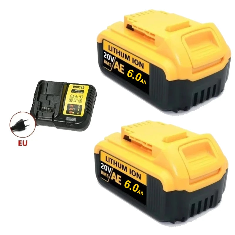 For DeWalt 18V/20V Lithium Ion Batteries 6000mAh 20V DCB203 Li-ion Battery Replacement DCB206 DCB205 DCB204 DCB200 Power Tools