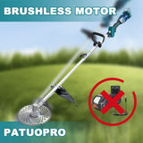 Brushless 9 Inch Cordless Lawn Mower Portable Adjustable Length Electric Grass Trimmer Cutter For Makita 18V Battery(No Battery)