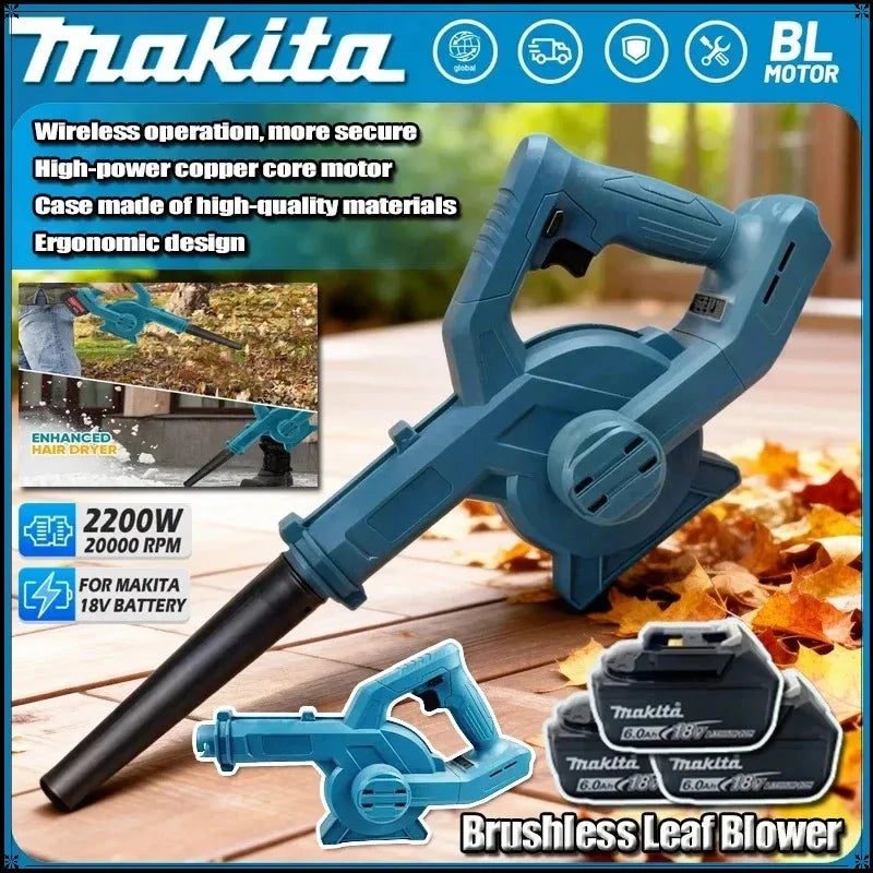 Makita Multi-purpose Adjustable Leaf Blower Cordless Electric Air Dust Collector Snow Blower Outdoor Garden Power Equipment