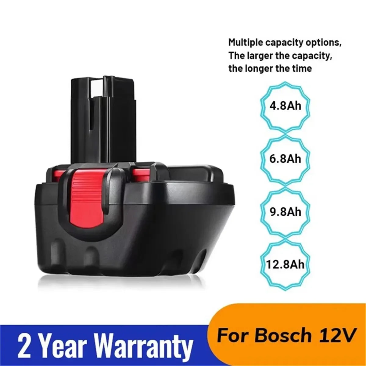 For Bosch 12V Screwdriver Battery Rechargeable 12V 12800mAh PSR BAT043 BAT045 BAT046 BAT049 2607335273 2607335274