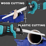 Cordless Brushless Reciprocating Saw Wood Metal PVC Pipe Cutting Power Tool With 4pcs Saw Blades For Makita 18V Battery