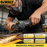 DEWALT DCG406 Brushless 125mm Flat Head Angle Grinder, Cordless Lithium Cutting Power Tool, Bare Tool Only