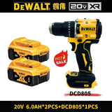 DEWALT DCD805 20V Power Tools, Brushless Impact Drill Cordless Electric Screwdriver, Optional 2Ah 6Ah Lithium