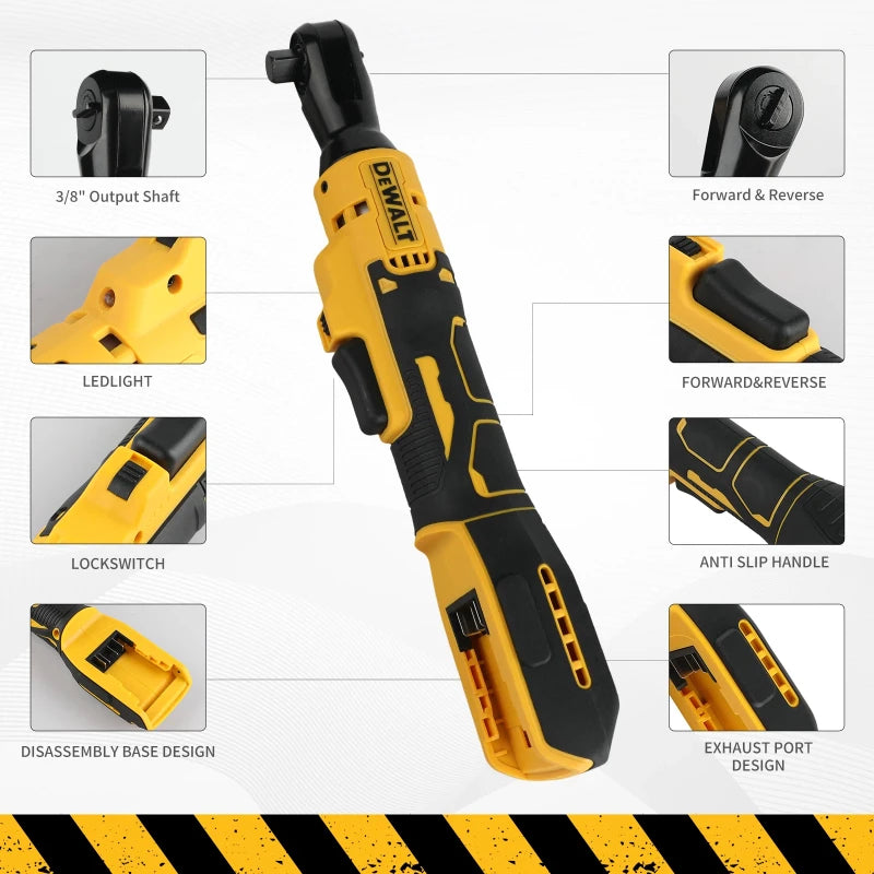Dewalt DCF512 Cordless Brushless Impact Wrench Long Reach Ratchet Wrench for Automobile Disassembly Furniture Maintenance
