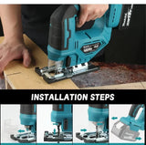 Makita DJV182 18V Cordless Jig Saw 2700rpm Power For Cutting Plywood Sheets During Custom Closet Shelf Installation Projects