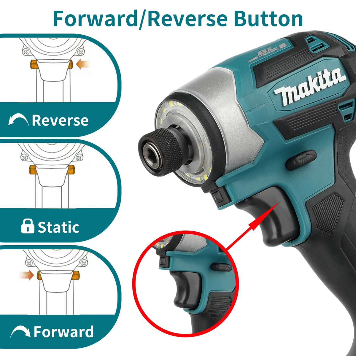 Makita Lithium Screwdriver New Dtd173 Impact Screwdriver Set Household Electric Screwdriver Electric Hand Drill(with battery)