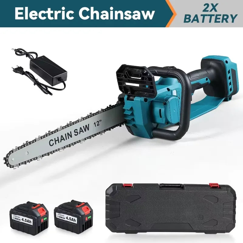 BABEQ 12 Inch Brushless Cordless Electric Chain Saw 6600W 20000RPM Auto Oiler For Makita 18V Battery Pin Garden Woodworking Tool