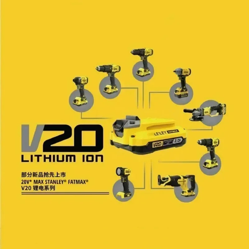 100%Original 4Ah 9Ah for Stanley V20 SB202 SB204 SB206 SCG400 SC200 SBH900 SBG700 SBD710 SBW910 SBW920 20V Power Tool Battery