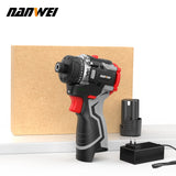 NANWEI 16.8V Lithium-ion Cordless Drill Handheld Universal Brushless Double Speed Driver Cordless Screwdriver