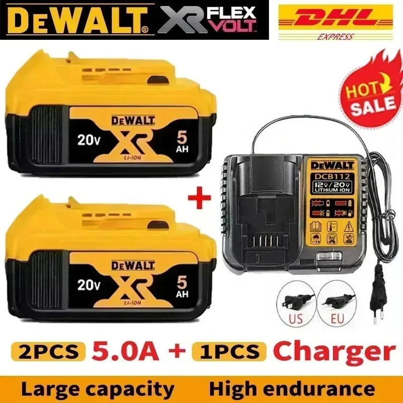 DeWALT 100% Original Battery 20V/ 6000mAh for DCB606 DCB205 DCB206 DCB209 DCB182 DeWALT Power Tool Fast Delivery by Air Freight