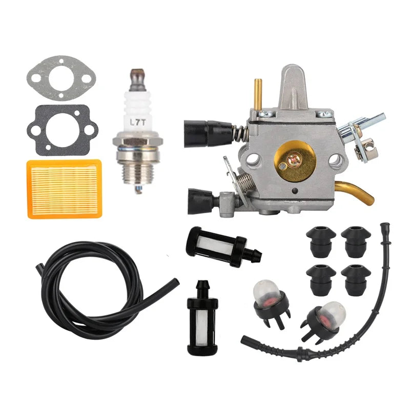 Carburetor Spark Plug Kit For Stihl FS120 FS200 FS250R FS300 FS350 FR450 FR480 String Trimmer BT 121 Zama C1Q-S51 4134-120-0651