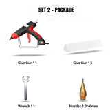 300W Hot Silicone Gun Red for 11mm Glue Sticks,AC Plug,High Power Industrial Hot Glue Gun Heat Temperature Electric Repair Tool