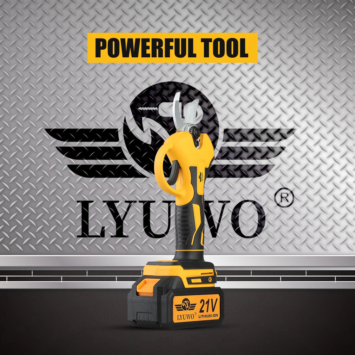 LYUWO 30mm 20V Brushless Charging Wireless Trimming Scissors, Fruit Tree Potting Repair Electric Tool, Using MT Battery