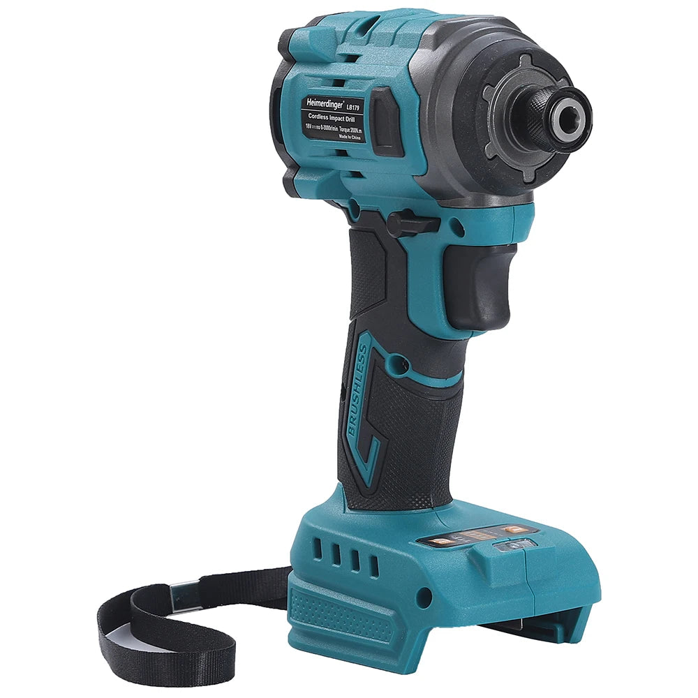 18V 1/4" Electric Rechargeable battery powered brushless cordless impact driver drill screwdriver