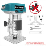 HAOLTON Makita 18V Brushless Cordless Trimmer 6.0Ah Li-ion Battery Professional Milling Slotting Edge Woodworking Power Tool