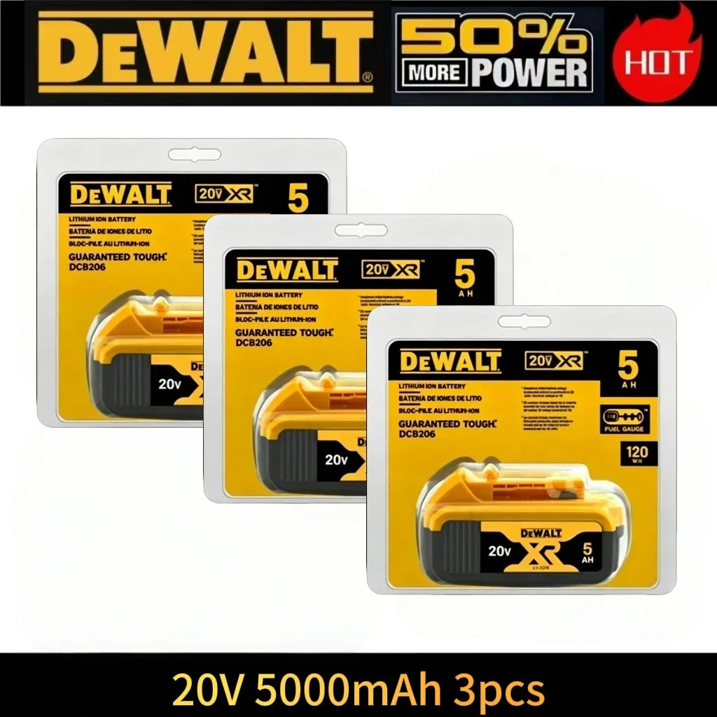 100% Genuine Dewalt 20V 6AH Battery, Rechargeable Lithium Ion Battery, Dewalt DCB200DCBL722/DCL050/DCF850Power Tool Replacement