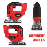 Electric Goddess Cordless Electric Jig Saw Portable Multi-Function Saw Vertical Wood Power Tool For Milwaukee 20V Battery Pin