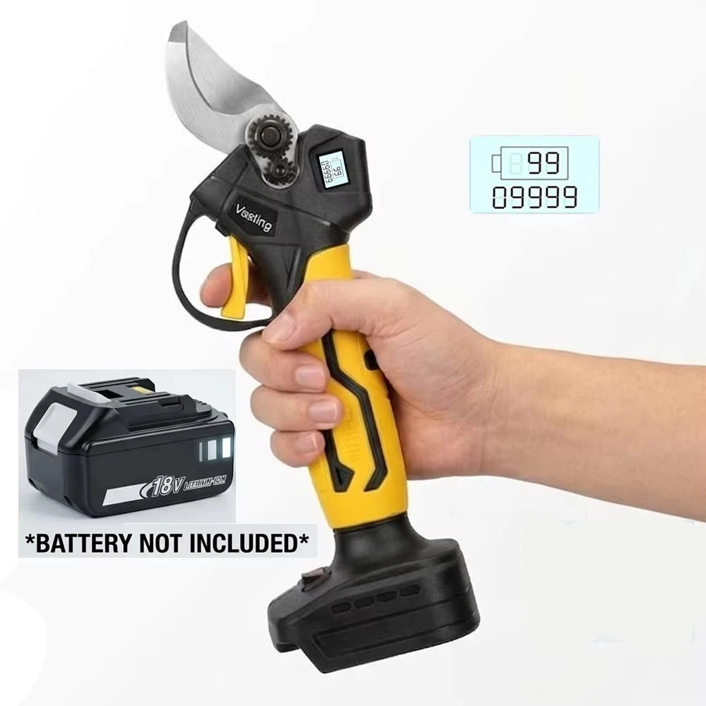 Cordless Brushless Electric Pruning Shears LED Display for Makita 18V Battery Pin Professional Electric Garden Scissors