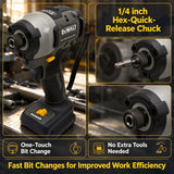 DEWALT DCF85M Brushless Lithium Impact Driver, Multifunctional Variable Speed Electric Screwdriver & Woodworking Drill