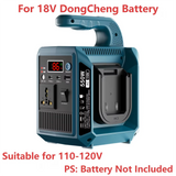 550W Portable Power Supply Inverter Compatible with Makita 18V Battery DC 18V to AC 110V/220V Converter with Type-C for Camping