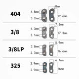 100pcs Stihl OREGON 0.404" 0.325" 3/8" 3/8"LP Pitch Chain Lock Connector Joining Links Tools Repair Kit For Electric Chainsaw