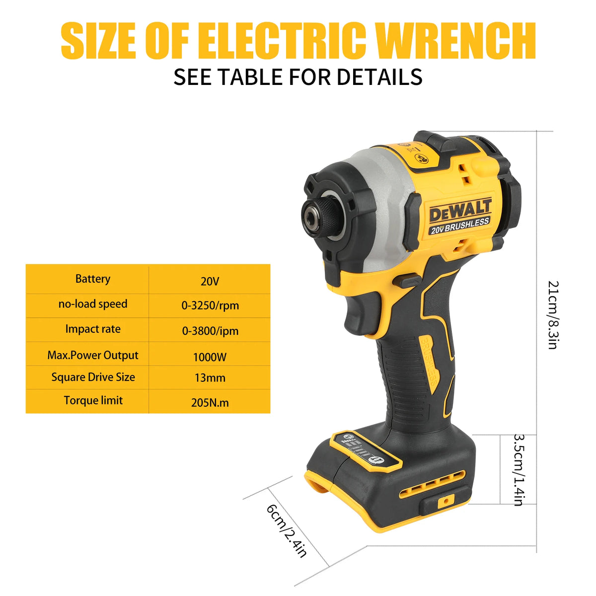 DeWalt DCF850 Brushless 20V Lithium Ion Screwdriver, Electric Drill, Car Repair Electric Tool Naked Tool