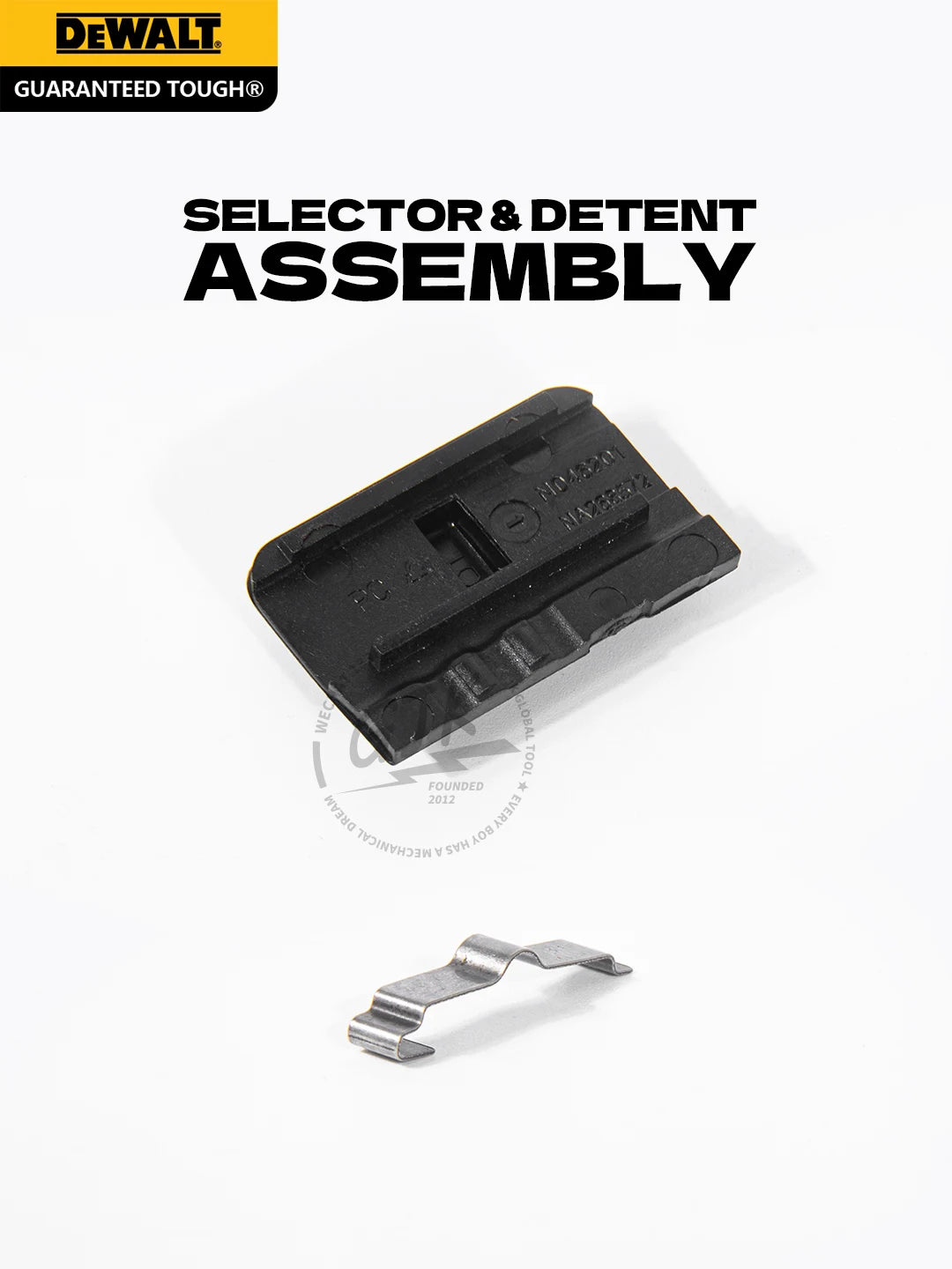 DEWALT DCF850 Selector and Detent Replacement Assembly for Impact Driver Repair Accessory Only