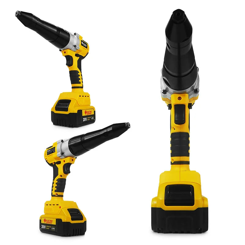 Brushless Electric Rivet Gun Cordless 3.2-4.8mm Rivet Nut Gun Drill Insert Automatic Riveting Power Tool for Dewalt 20V Battery