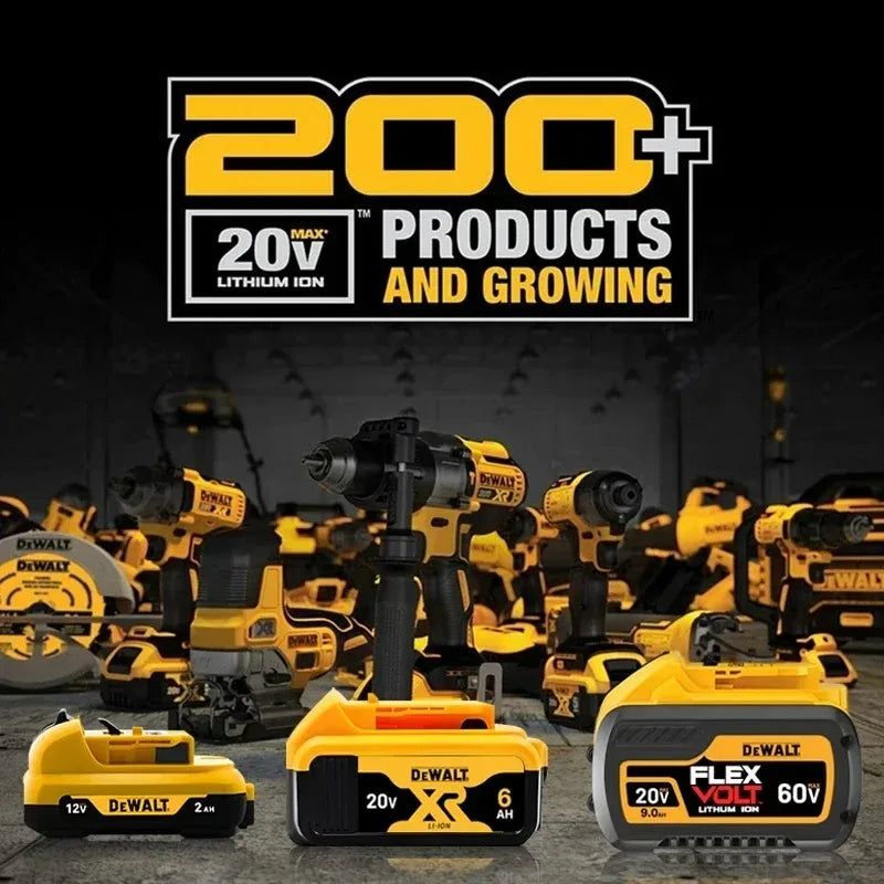 100% Original DeWALT Battery 20V/60V 6Ah 9Ah MAX FlexVolt for DCB606 DCB205 DCB206 DCB209 DCB182 Power Tool with Battery