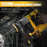 2 Modes SDS Metal Concrete Breaker Jackhammer Tools For DeWALT 20V Battery Brushless Rotary Impact Hammer Drill Cordless