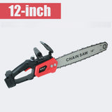 12/16 Inch Cordless Electric Chain Saw Brushless Motor 22000RPM Lithium Battery Powered For Tree Felling Woodworking Garden Tool