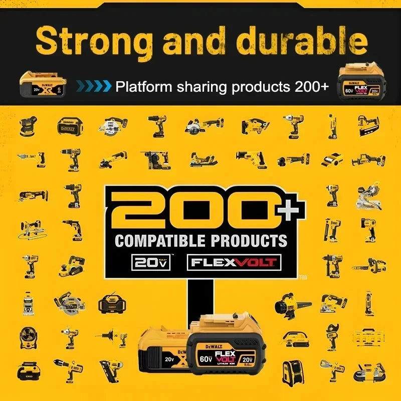 Dewalt 20v Battery DCB206 echargeable Lithium Ion ,Dewalt Battery DCB200 DCB205 DCB606 DCB609 DCB182 Power Tool Replacement