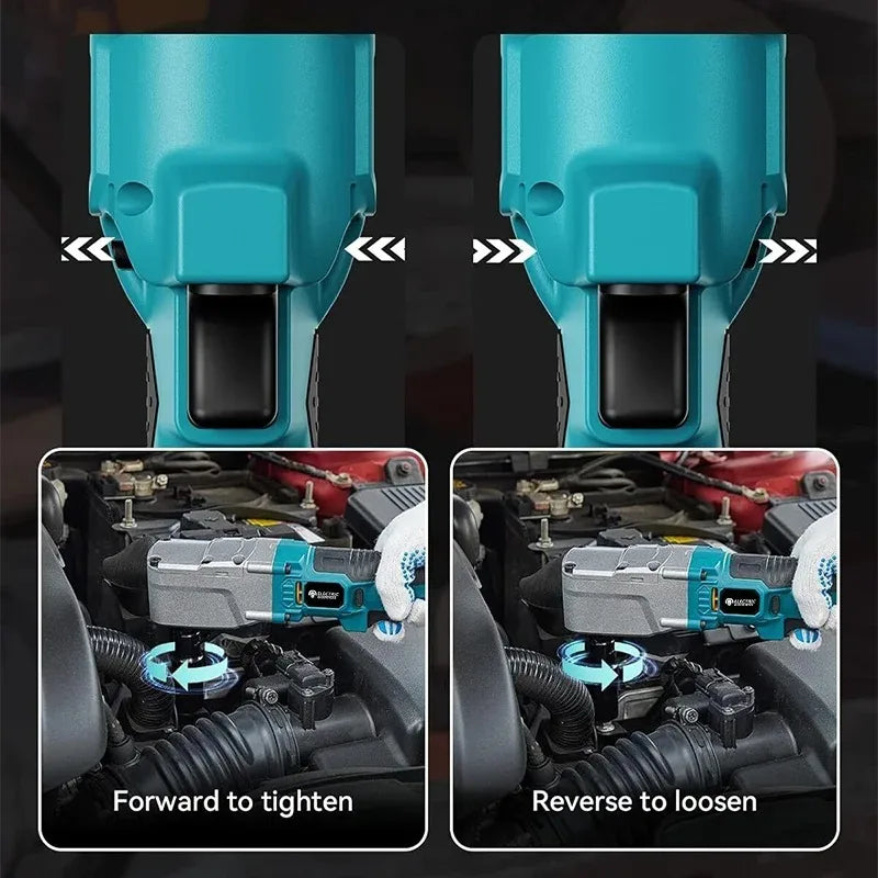 220FT/LBS Electric Wrench Cordless Ratchet Wrench Brushless Motor Hand-held Wrench Electric Tool For Makita 18V Battery Pins