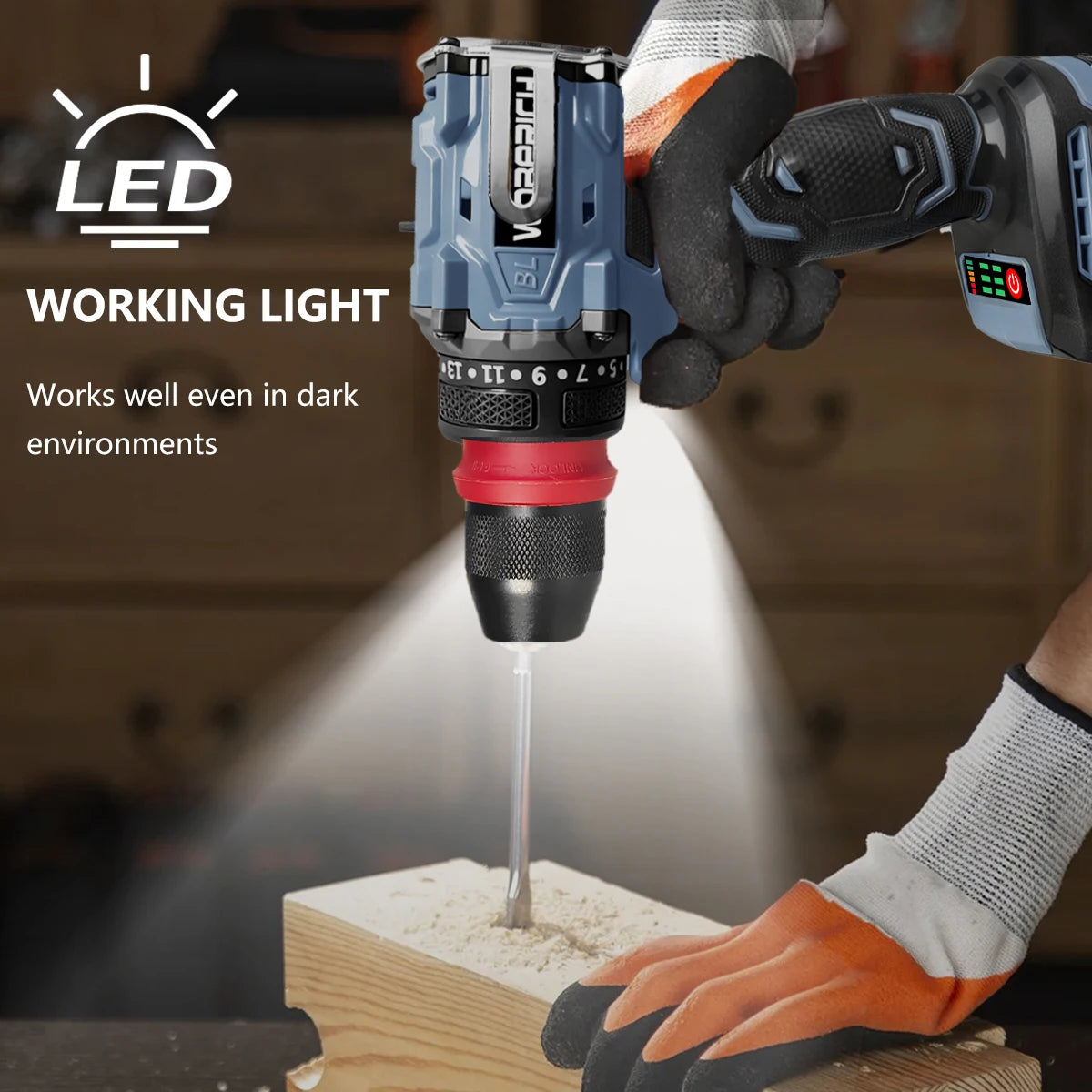 2 IN1 /5 IN 1Cordless Electric Drill Brushless Screwdriver Rechargeable Driver Handheld Power Tool(No battery)For Makita 18V Pin