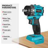 2 IN1 /5 IN 1Cordless Electric Drill Brushless Screwdriver Rechargeable Driver Handheld Power Tool(No battery)For Makita 18V Pin