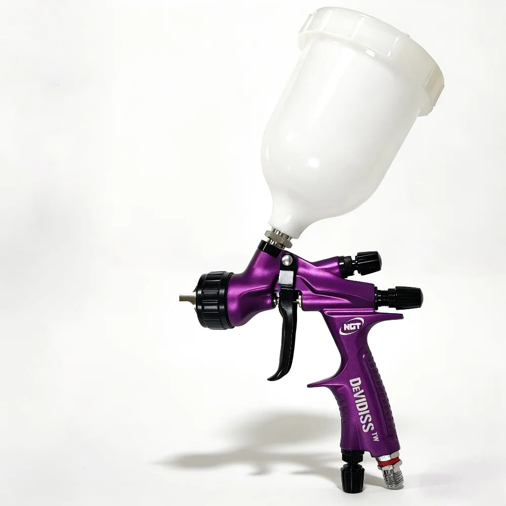 DeVIDISS HVLP NGT Pro TE20 Lite Spray Gun Kit Professional 1.3mm Nozzle Car Paint Application Comfortable for All Car Paints