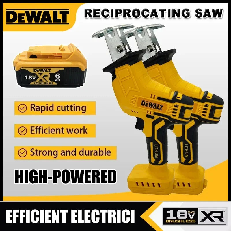Dewalt Cordless Reciprocating Saw Brushless Electric Saw Multifunctional Metal Wood Pipe Cutting Saw Power Tool