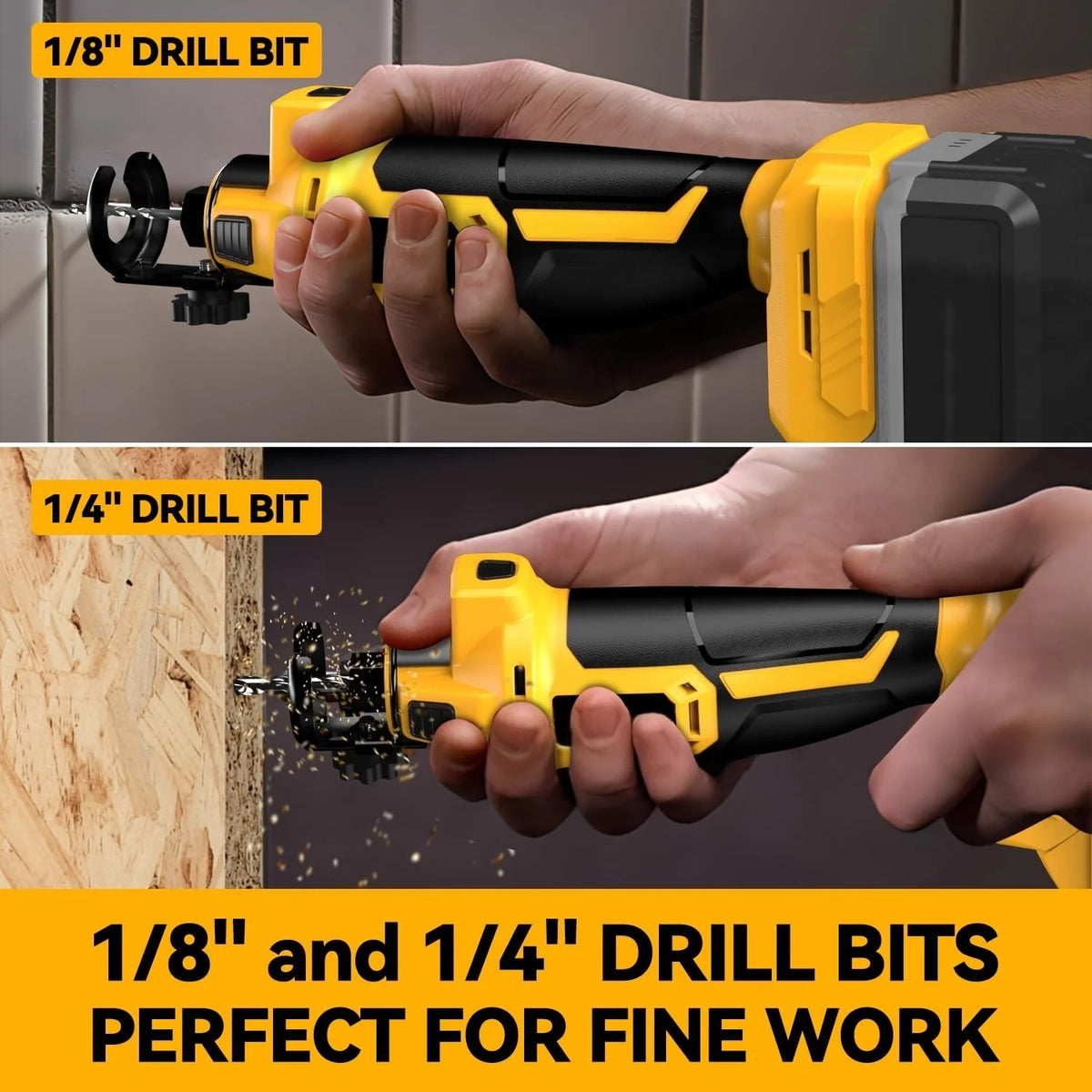 For Dewalt 20V Battery (No Battery) Cordless Brushless Rotary Saw 3 Speed Adjustable 30000RPM Drywall Cut-Out Tool