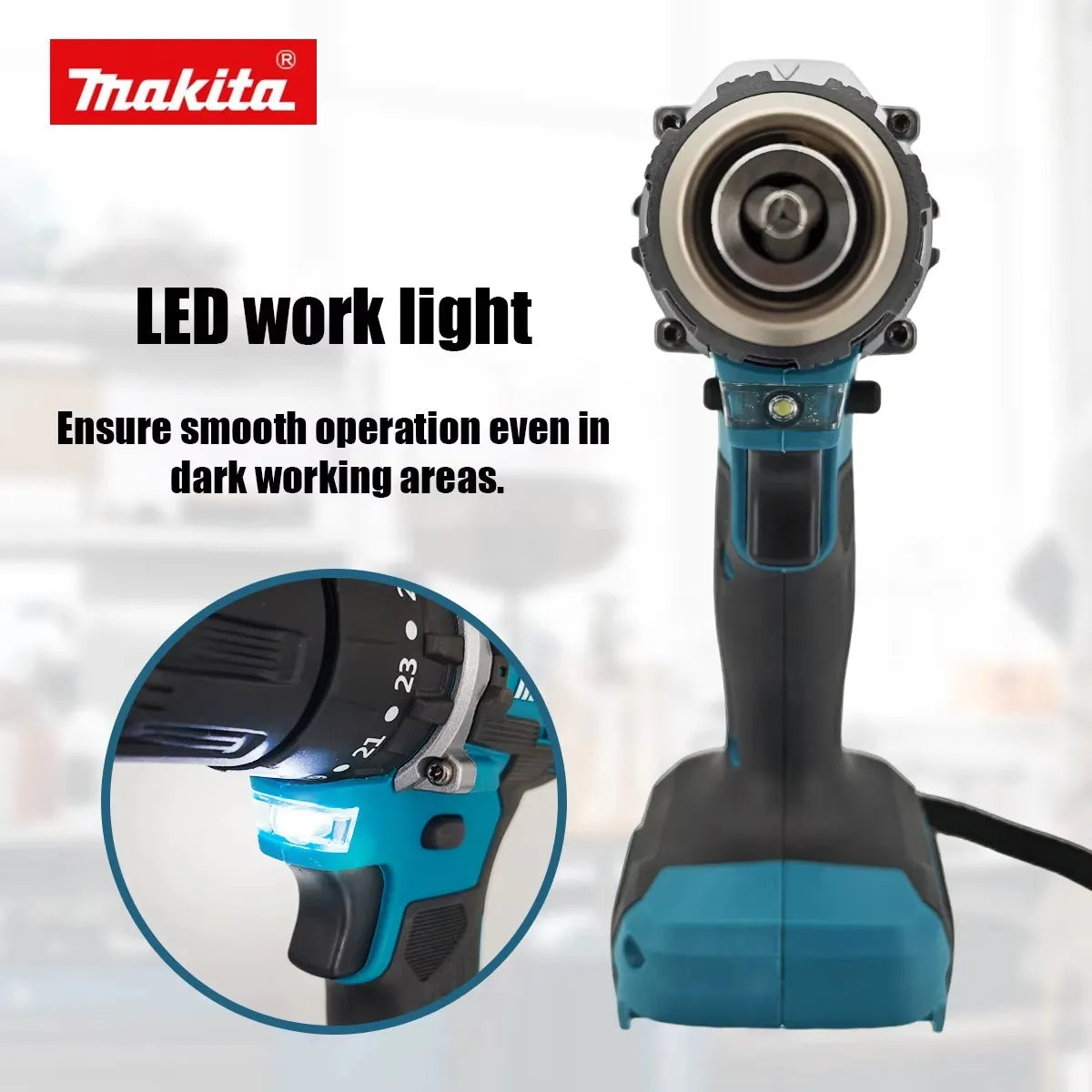 High Torque Original DDF487 Brushless Electric Screwdriver 18V, Makita Original 6.0Ah & Tool Package
