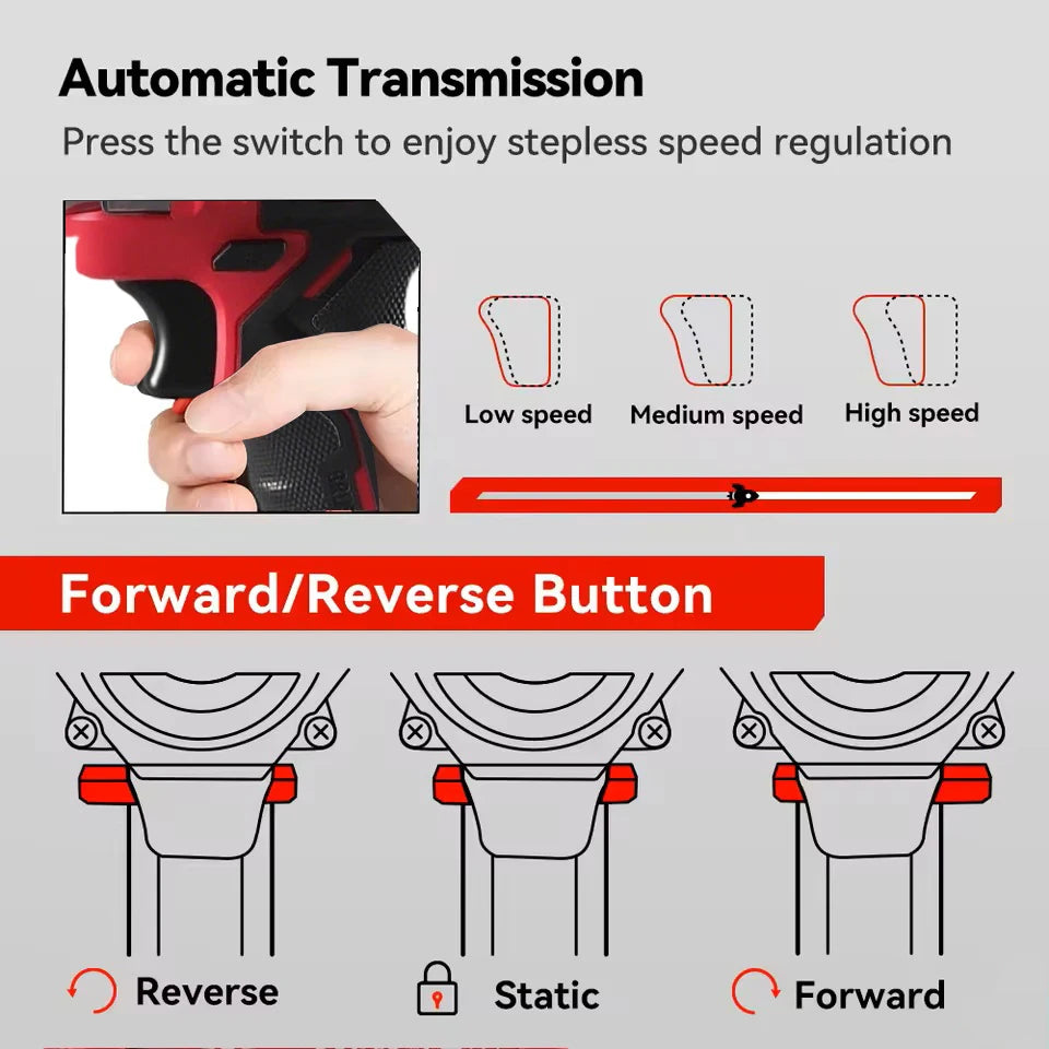 LYUWO High Quality Brushless Cordless Impact Wrench LW-BS75 3/8" 21V 600N.m NoBattery 3500 RPM Professional auto repair or home