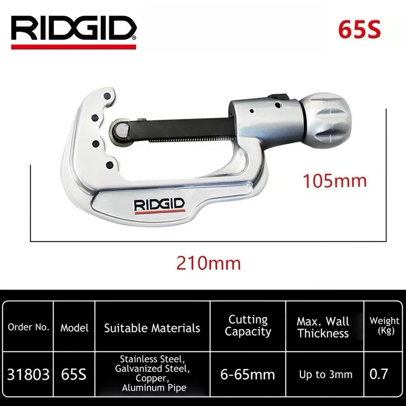 Stainless Steel Pipe Cutter Tube Cutter RIDGID 35S for 6mm to 35mm Pipe Cutting Knife 65S for 6mm to 65mm Pipe Cut