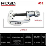 Stainless Steel Pipe Cutter Tube Cutter RIDGID 35S for 6mm to 35mm Pipe Cutting Knife 65S for 6mm to 65mm Pipe Cut