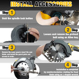 Electric Goddess 6Inch 150mm Brushless Circular Saw Adjustment Woodworking Electric Cutting Tool For Dewalt 20V Battery Pins