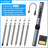 FNIRSI HS-01 Adjustable Temperature Soldering Iron DC 24V 80-420℃ Welding Solder Rework Station PD 65W Portable Repair Tool