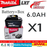 Li-ion Battery Original Makita 18V 6Ah/5Ah BL1860B BL1850B BL1850 BL1840 BL1860 BL1815 Replacement Lithium Battery