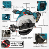 SNUOK 6in/7in/7.5in Brushless Electric Circular Saw No Battery Cordless Woodwork Electric Cutter Suitable for Makita 18V Battery