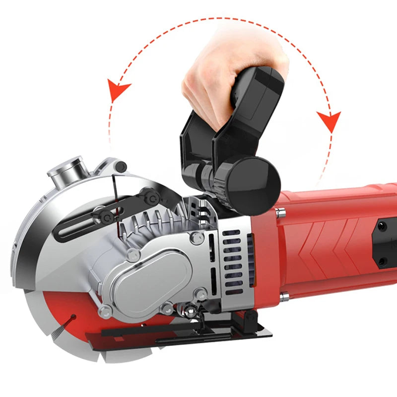 5800W Wall Slotting Machine Electric Wall Chaser Brick Groove Cutting Machine Steel Concrete Cutter Depth 42MM Width 42MM